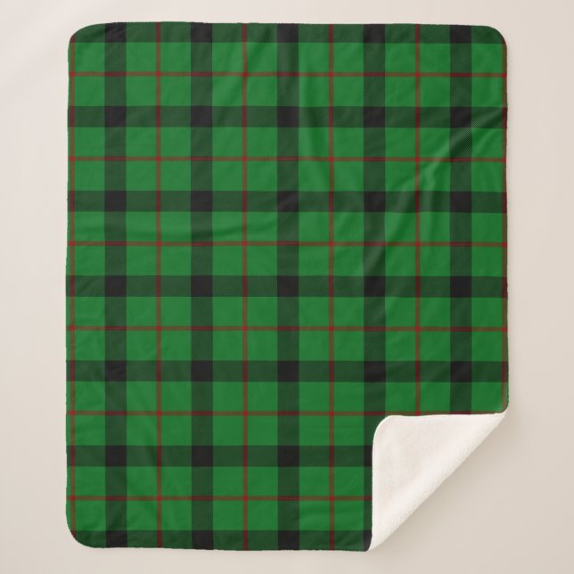 Clan Kincaid Tartan Kariert Sherpadecke (Vorderseite)