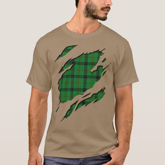 Clan Kincaid Tartan Karierte Wirkungen T-Shirt (Vorderseite)