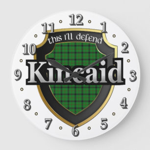 Clan Kincaid Tartan Scottish Dream Clock Große Wanduhr