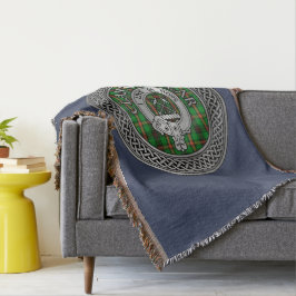 Clan Kinnear Wappen & Tartan Knot Decke