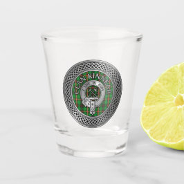 Clan Kinnear Wappen & Tartan Knot Schnapsglas