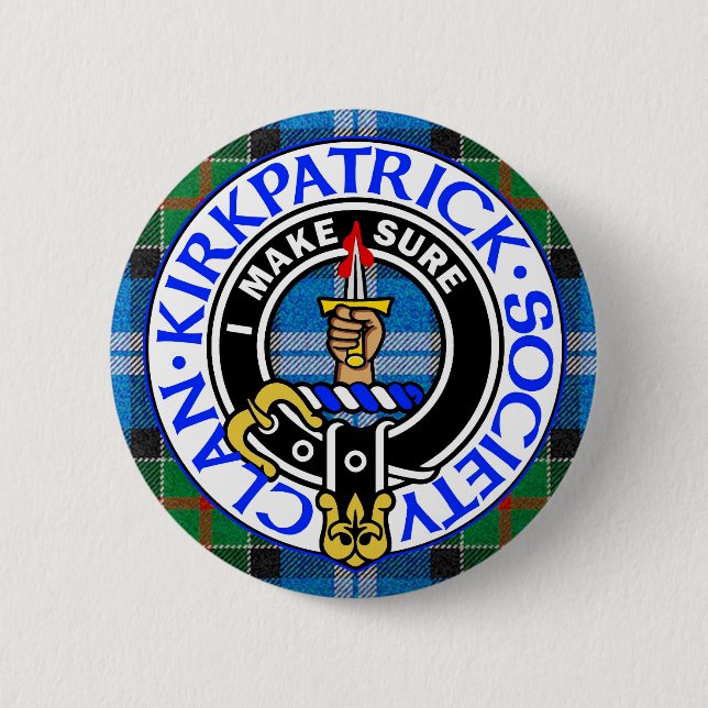 Clan Kirkpatrick Society Tartan-Abzeichen  Button (Vorderseite)