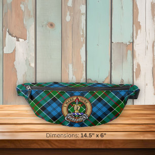 Clan Kirkpatrick-Wappen über Tartan Bauchtasche