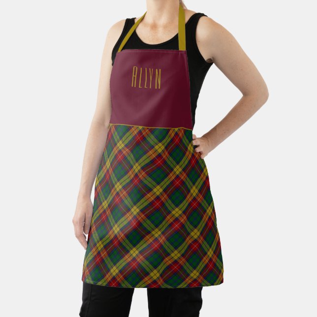 Clan Koch Buchanan Tartan Kariert Name Schürze (InSitu)