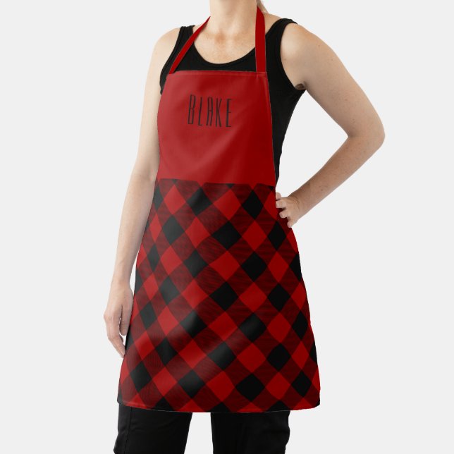 Clan Koch Buffalo Red Tartan Karierter Name Zwei Schürze (InSitu)