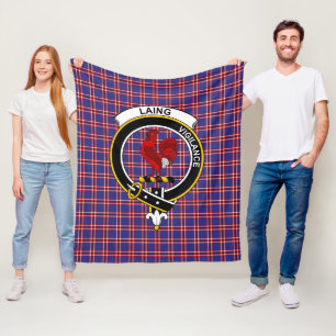 Clan Laing of Archiestown Tartan Kariert Fleecedecke