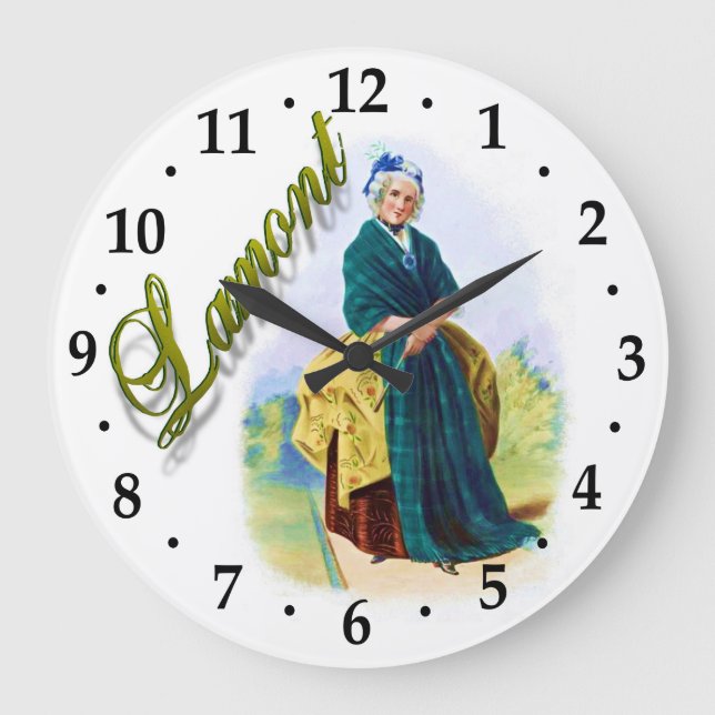 Clan Lamont Scottish Dream Clock Große Wanduhr (Vorderseite)