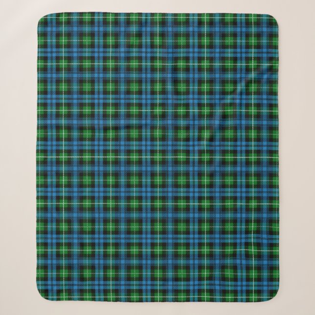 Clan Lamont Tartan Kariert Sherpadecke (Vorderseite)