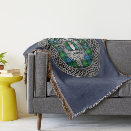 Clan Lamont Wappen & Tartan Knot Decke