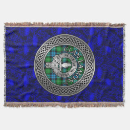 Clan Lamont Wappen & Tartan Knot Decke