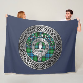 Clan Lamont Wappen & Tartan Knot Fleecedecke