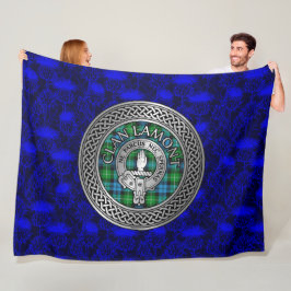 Clan Lamont Wappen & Tartan Knot Fleecedecke