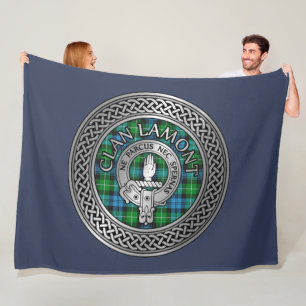 Clan Lamont Wappen & Tartan Knoten Fleecedecke