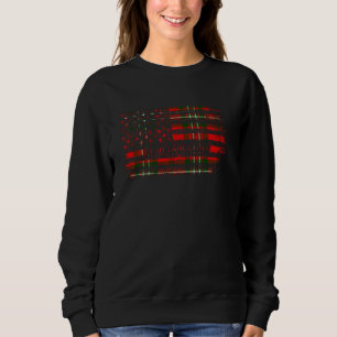 Clan Langlands Scottish tartan, US-Flaggenkilomete Sweatshirt