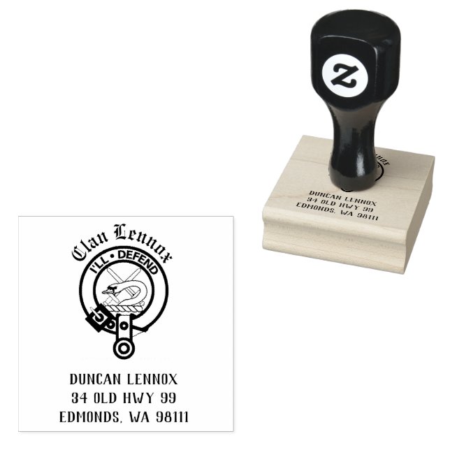 Clan Lennox Wappen Abzeichen benutzerdefinierbar Gummistempel (Stempel)