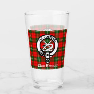 Clan Lennox Wappen Abzeichen & Tartan Glas