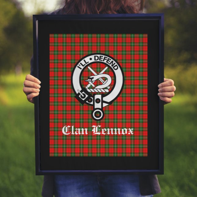 Clan Lennox Wappen Abzeichen & Tartan Poster (Von Creator hochgeladen)