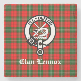 Clan Lennox Wappen Abzeichen & Tartan Steinuntersetzer