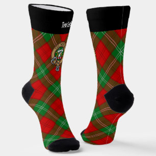 Clan Lennox Wappen über Tartan Socken