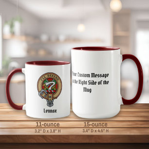 Clan Lennox Wappen über Tartan Tasse