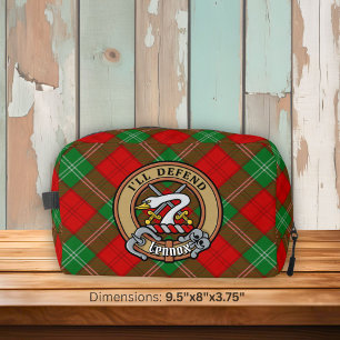 Clan Lennox-Wappen über Tartan Waschbeutel