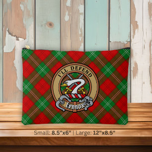 Clan Lennox-Wappen über Tartan Zubehörtasche