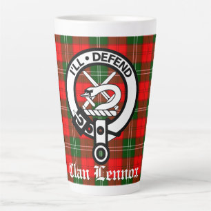 Clan Lennox-Wappen und Tartan Milchtasse