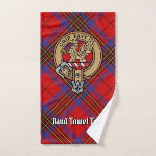Clan Leslie Crest sur Red Tartan