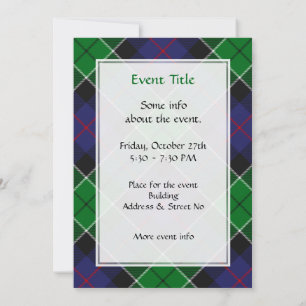 Clan Leslie Hunting Tartan Einladung
