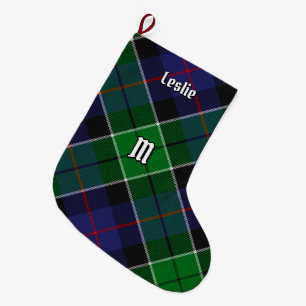 Clan Leslie Hunting Tartan Großer Weihnachtsstrumpf
