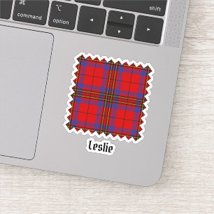 Clan Leslie Red Tartan Aufkleber