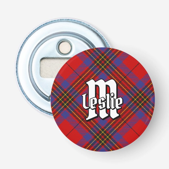 Clan Leslie Red Tartan Flaschenöffner (Vorderseite)