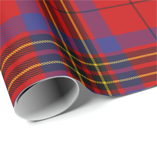 Clan Leslie Red Tartan Geschenkpapier (Rolleneckpunkt)