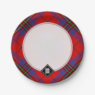 Clan Leslie Red Tartan Pappteller