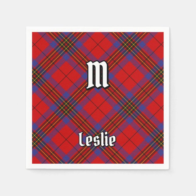 Clan Leslie Red Tartan Serviette (Vorderseite)
