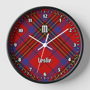 Clan Leslie Red Tartan Uhr