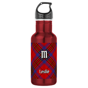 Clan Leslie Roter Tartan Edelstahlflasche
