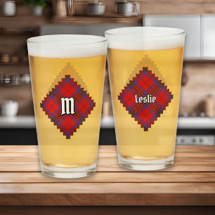 Clan Leslie Roter Tartan Glas