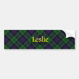 Clan Leslie Scottish Tartan Autoaufkleber