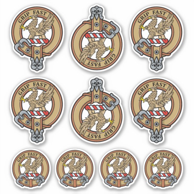Clan Leslie Wappen Sticker Set (Vorderseite)