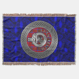 Clan Leslie Wappen & Tartan Knot Decke