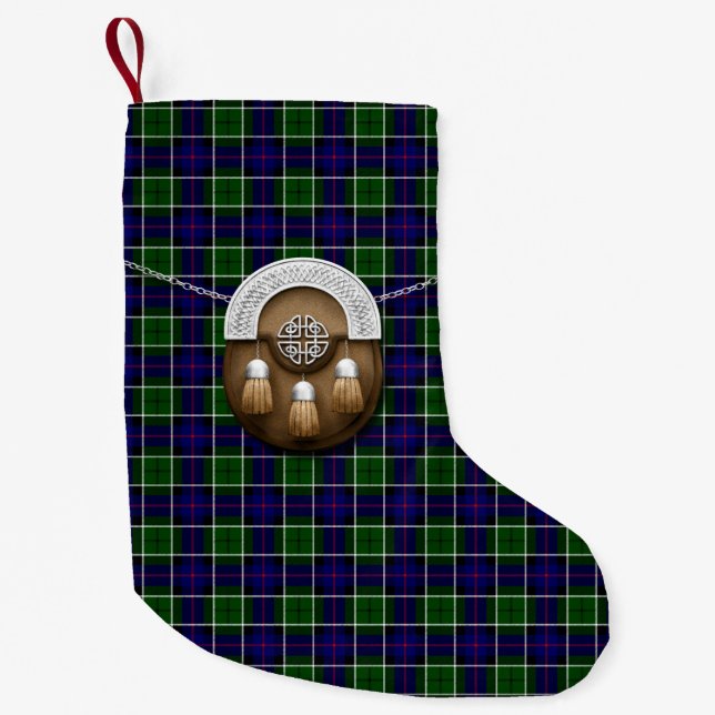 Clan-LeslieTartan Kleiner Weihnachtsstrumpf (Vorderseite)