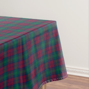 Clan Lindsay kastanienbrauner und grüner Tischdecke