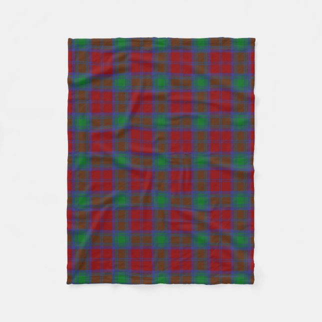 Clan Lindsay Tartan Kariert Fleecedecke (Vorderseite)