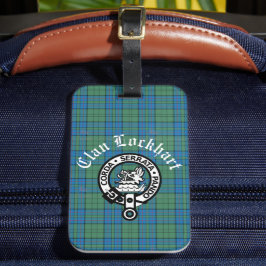 Clan Lockhart Wappen Abzeichen & Tartan Gepäckanhänger