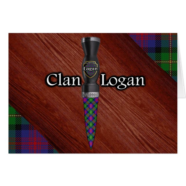 Clan Logan Tartan Sgian Dubh Blade (Vorderseite (Horizontal))