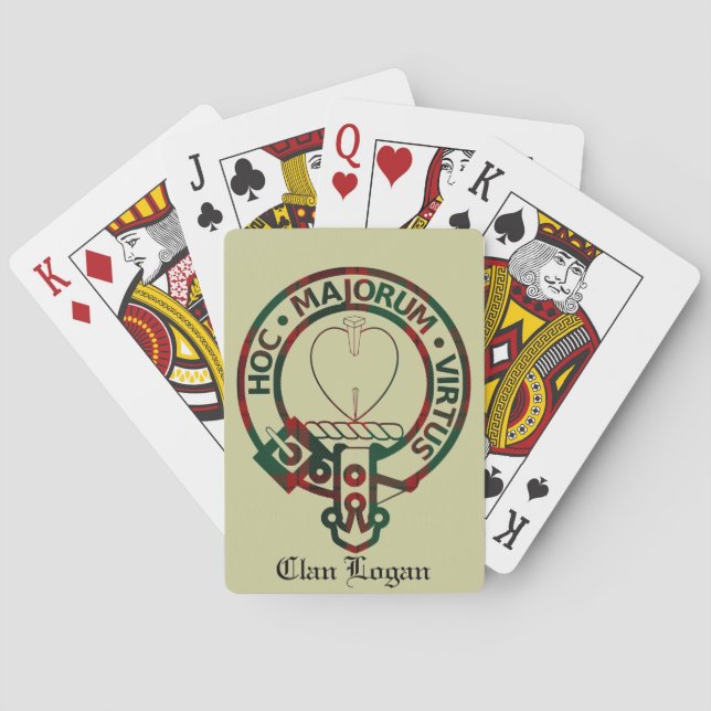 Clan Logan Wappen Abzeichen Spielkarten (Rückseite)