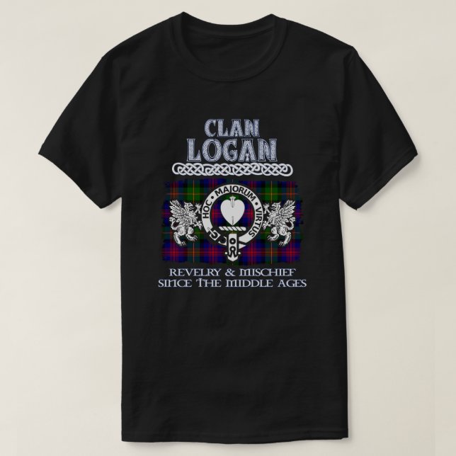 Clan Logan Wappen Schottische Clans Schottischer N T-Shirt (Design vorne)