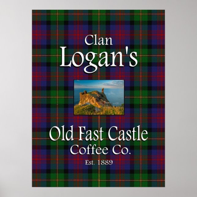 Clan Logans Old Fast Castle Coffee Co. Poster (Vorne)