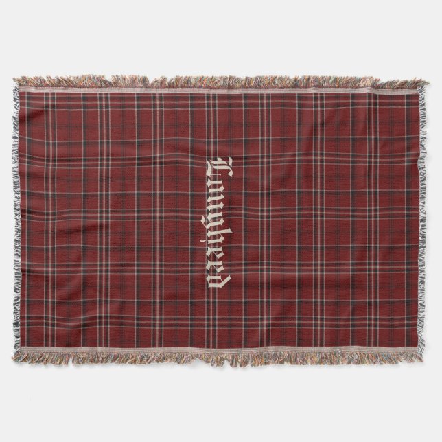 Clan Lougheed Tartan Kariertes Custom Throw Blanke Decke (Vorderseite)